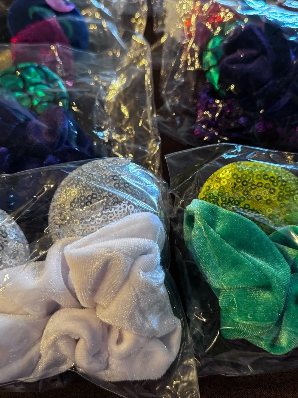 Bulk Lot- 20 Brand New High Quality Minnie Ear Hair Scrunchies-Wholesale Pricing